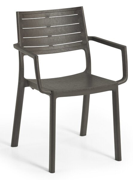 KETER METALINE műanyag kerti szék, fém színű (* A készlet)