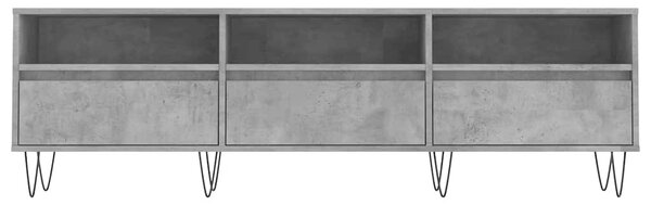 Betonszürke szerelt fa TV-szekrény 150x30x44,5 cm