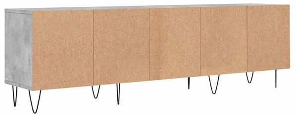 Betonszürke szerelt fa TV-szekrény 150x30x44,5 cm