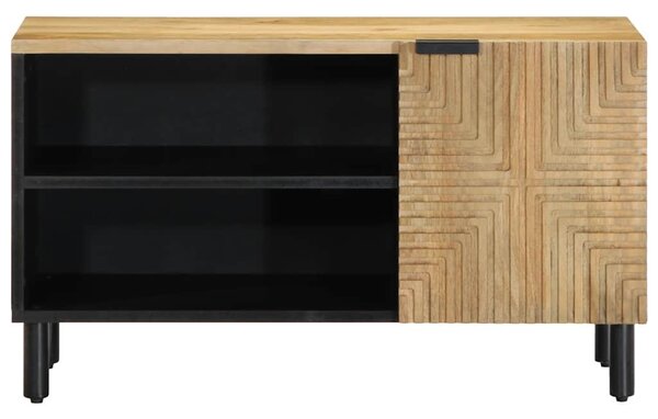 Barna tömör mangófa TV-szekrény 80 x 31,5 x 46 cm