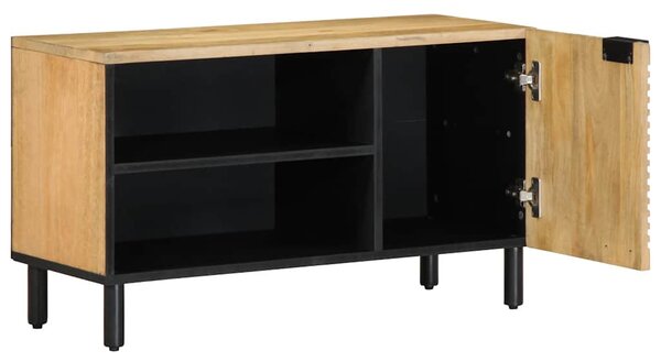 Barna tömör mangófa TV-szekrény 80 x 31,5 x 46 cm