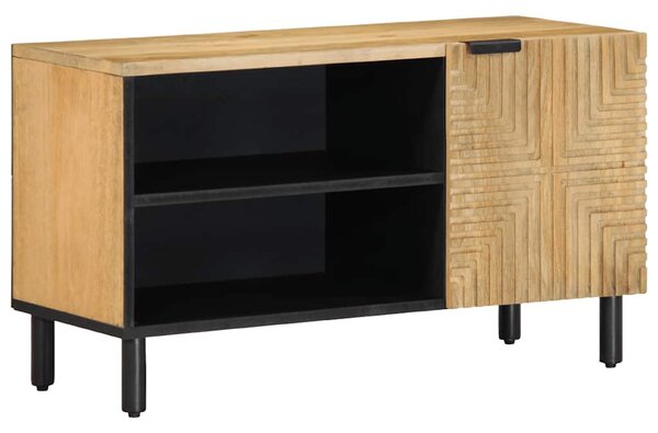 Barna tömör mangófa TV-szekrény 80 x 31,5 x 46 cm