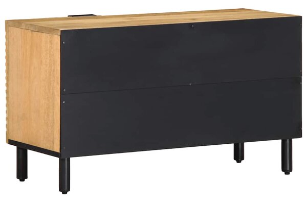 Barna tömör mangófa TV-szekrény 80 x 31,5 x 46 cm