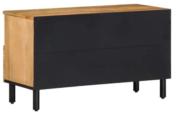 Barna tömör mangófa TV-szekrény 80 x 33 x 46 cm