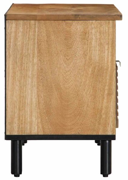 Barna tömör mangófa TV-szekrény 80 x 33 x 46 cm