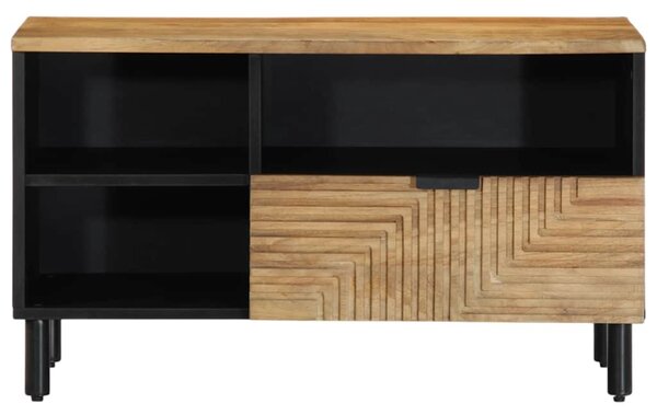 Barna tömör mangófa TV-szekrény 80 x 33 x 46 cm