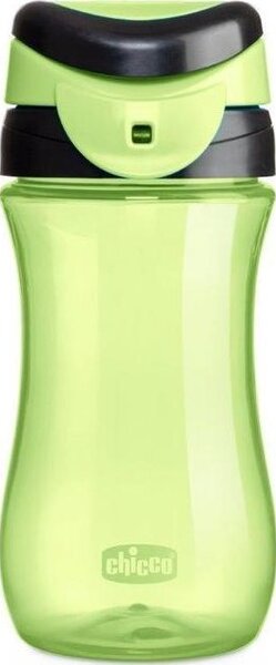 Chicco Kids Travel Cup inni tanító, harapásálló, itatópohár kemény felületű kifolyóval. Lezárt állapotban csöpögésmentes 24m+ 350 ml zöld