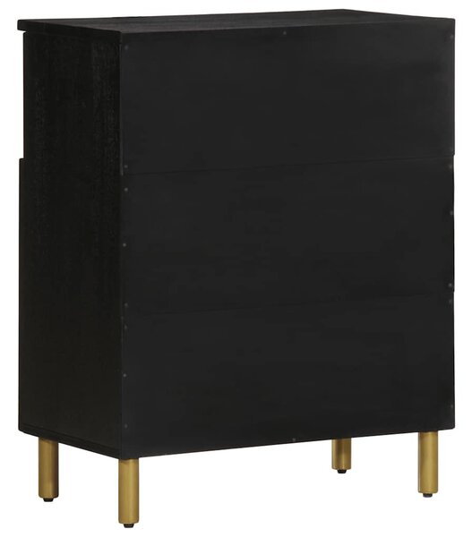 Fekete szerelt fa komód 60 x 33 x 75 cm