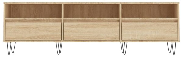 Sonoma tölgy színű szerelt fa fali TV-szekrény 150x30x44,5 cm