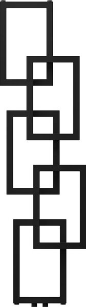 Mexen Grid, dekoratív fürdőszobai radiátor 1360 x 390 mm, 349 W, fekete, W215-1360-390-00-70