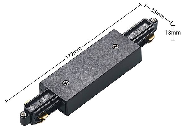 Lindby Linaro sínrendszer, GU10, 4 lámpás, fekete, Ø 9 cm, dimmelhető, Fekete, Folyosó, fém, Modern