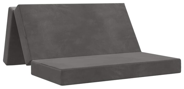 Összecsukható kanapéágy 160 x 67 x 45 cm Sötétszürke