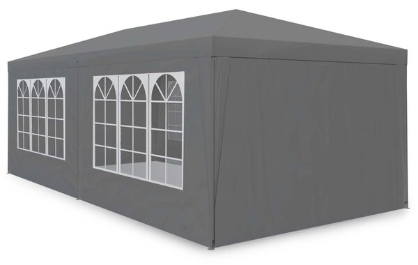 Kerti kereskedelmi pavilon sátor, 3x6 m, 6 fal, szürke, multigarden