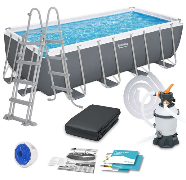 Bestway Power Steel Fémvázas medence, kiegészítőkkel 488x244x122cm (56671n)