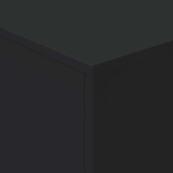 Fekete dohányzóasztal LED-lámpákkal 90x50x40 cm