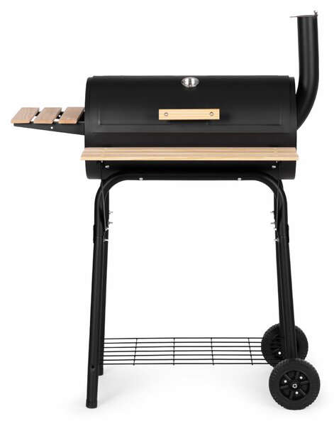 Nagy kerti grill hőmérővel, kémény, 3 polc, kerekek, multigarden