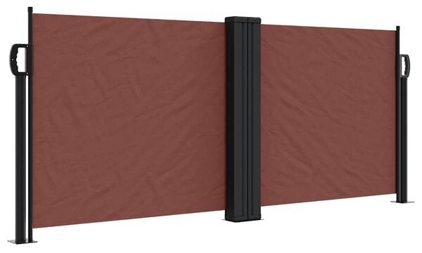 Barna behúzható oldalsó napellenző 100 x 1000 cm