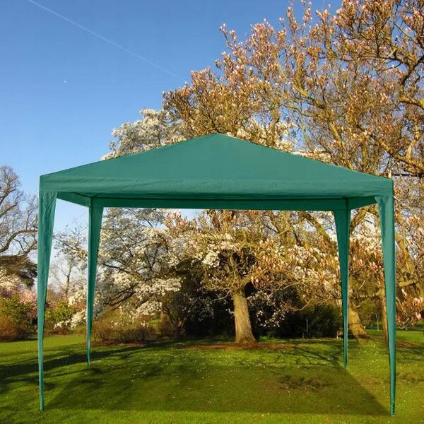 Kerti kereskedelmi pavilon sátor, 3x3 m, 4 fal, zöld, multigarden, 4 falakkal