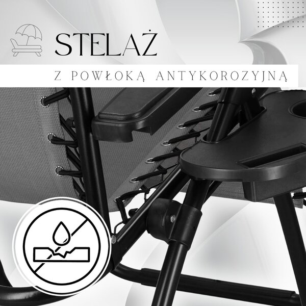 Srpingos zéró gravitációs kerti nyugágy