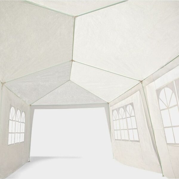 Kerti kereskedelmi pavilon sátor, 3x6 m, 6 fal, fehér, multigarden