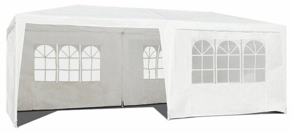 Kerti kereskedelmi pavilon sátor, 3x6 m, 6 fal, fehér, multigarden