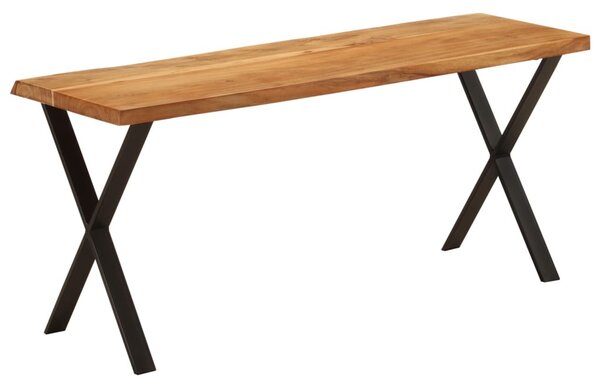 Tömör akácfa pad természetes éllel 105 cm