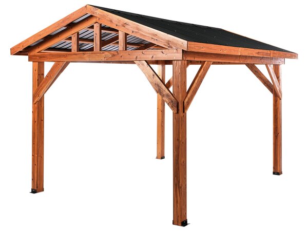 Pavilon SECCHIA 296 cm 350 cm Fenyőfa Barna/szürke