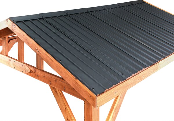 Pavilon SECCHIA 296 cm 350 cm Fenyőfa Barna/szürke