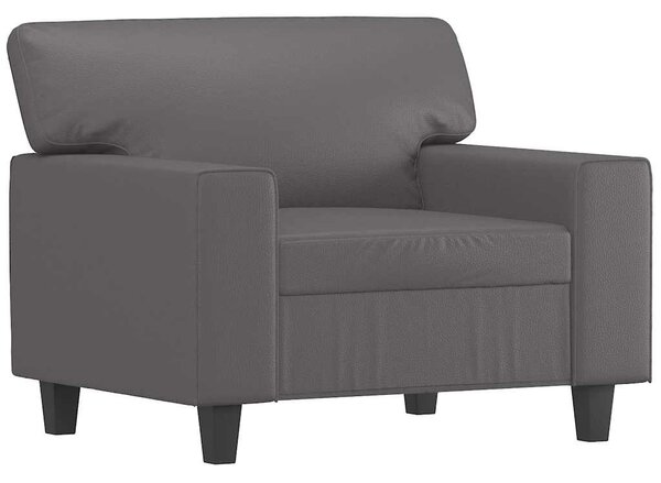 Szürke műbőr kanapészék 60 cm