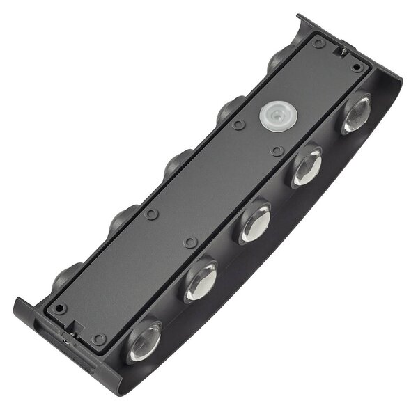 Lindby Ithan LED kültéri fali világítás, 5 izzós, antracit, 27 cm, Fekete, Alumínium, Modern