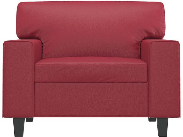 Bordó műbőr kanapéfotel 60 cm