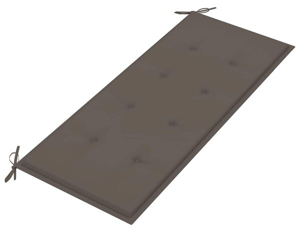 Összecsukható bambusz kerti pad párnával 118 cm