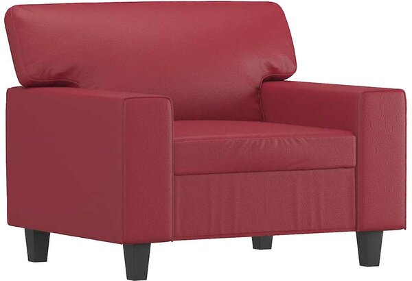 Bordó műbőr kanapéfotel 60 cm
