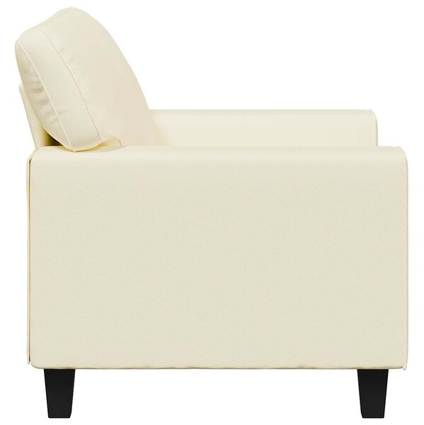Krémszínű műbőr kanapéfotel 60 cm