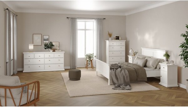 Fehér magas komód 96x140 cm Paris – Tvilum