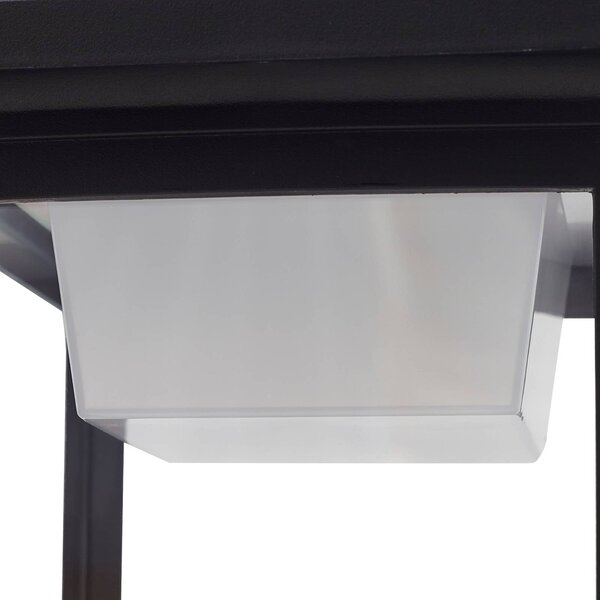 Lindby napelemes LED-es fali lámpa Latarka, magasság 27,5 cm, érzékelővel, Fekete, Műanyag, Modern