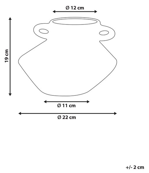 Virágtartó váza ALOSIDAE Kőcserép 19 cm Világosbézs