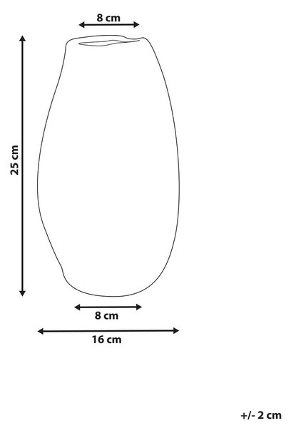 Virágtartó váza BATOIDEA Kőcserép 25 cm Világosbézs
