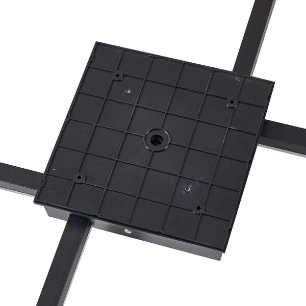 Lindby LED kültéri mennyezeti világítás Finian, 48 cm x cm, CCT dimmelhető, dimmelhető, Fekete, Műanyag, Modern