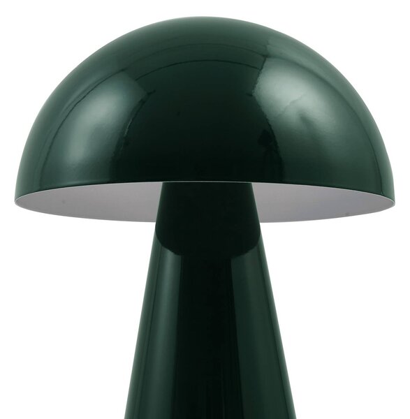 Lindby LED-es, újratölthető asztali lámpa Nevijo, zöld, Ø20 cm, USB,, dimmelhető, Zöld, Nappali / Étkező, fém, Modern