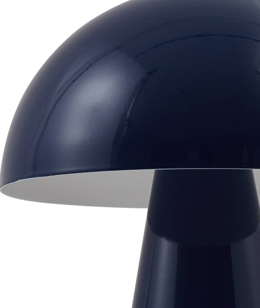 Lindby LED-es újratölthető asztali lámpa Nevijo, kék, Ø20cm, USB,, dimmelhető, Kék, Nappali / Étkező, fém, Modern