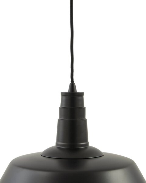 Lindby lógó világítás Laylan, fekete/fehér, Ø 36 cm, fém, dimmelhető, Fekete, Nappali / Étkező, fém, Modern