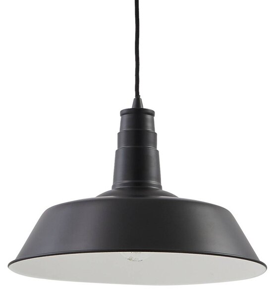 Lindby lógó világítás Laylan, fekete/fehér, Ø 36 cm, fém, dimmelhető, Fekete, Nappali / Étkező, fém, Modern