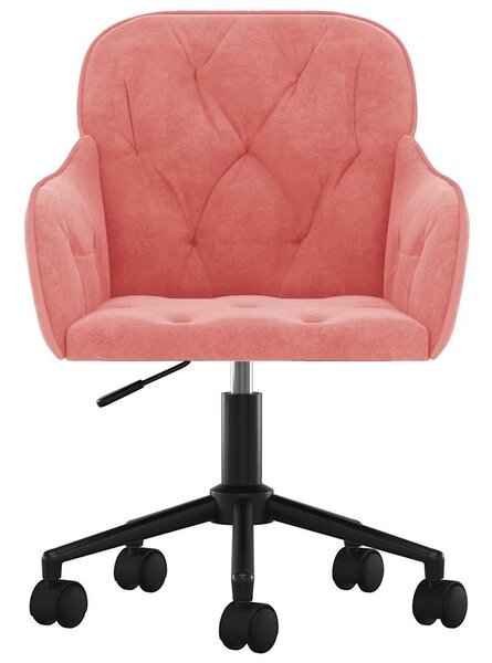 Rózsaszín bársony forgó irodaszék