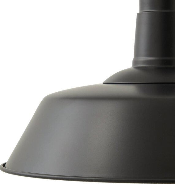 Lindby lógó világítás Laylan, fekete/fehér, Ø 36 cm, fém, dimmelhető, Fekete, Nappali / Étkező, fém, Modern