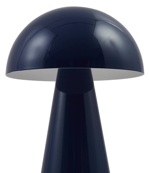 Lindby LED-es újratölthető asztali lámpa Nevijo, kék, Ø20cm, USB,, dimmelhető, Kék, Nappali / Étkező, fém, Modern
