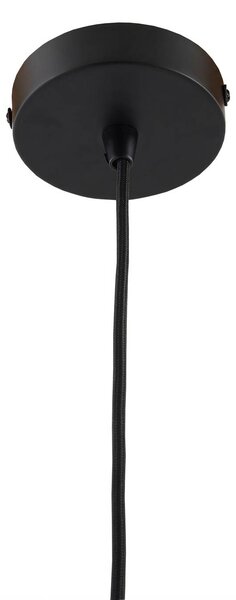 Lindby lógó világítás Laylan, fekete/fehér, Ø 36 cm, fém, dimmelhető, Fekete, Nappali / Étkező, fém, Modern