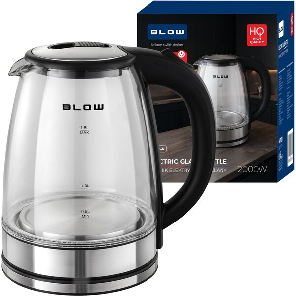 Blow BK-18GS üveg vízforraló 2000W fekete