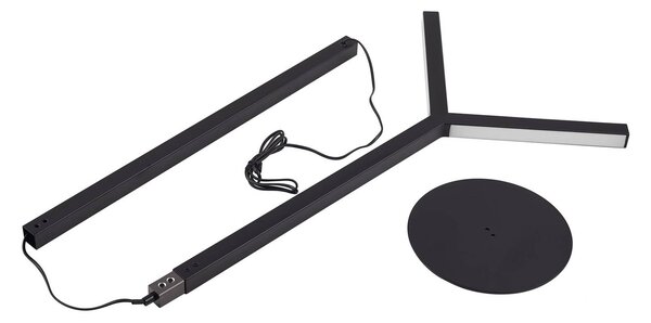Lucande LED álló világítás Ilian, fekete, fém, CCT, dimmelhető, dimmelhető, Fekete, Nappali / Étkező, fém, Modern