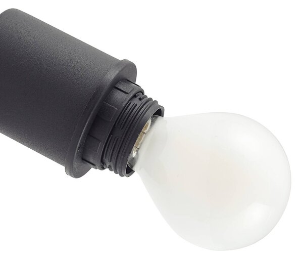 Lindby mennyezeti lámpa Netty, 4-lámpás, szürke, üveg, dimmelhető, Alu / szürke / cink, Nappali / Étkező, Üveg, Modern